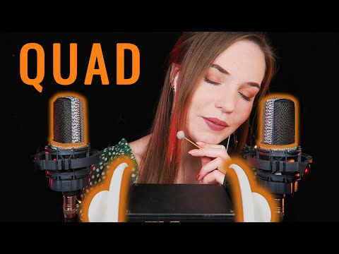 QUAD TINGLE ATTACK Ear Cleaning & Ear Digging ASMR + Whispered Ramble