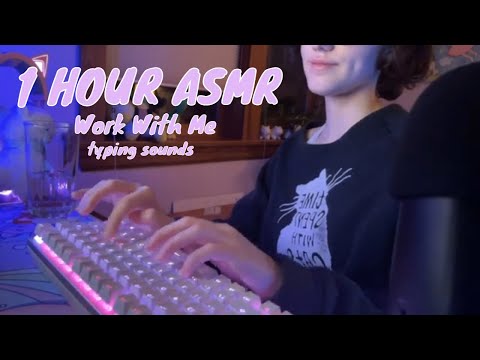 ASMR 1 HOUR Work with me! Background ASMR to study, work, game, sleep, relax, and read to!
