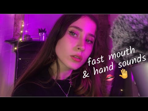 ASMR Fast Mouth Sounds W/ Aggressive Hand Movements