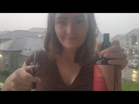 ASMR 7 Minute Haircut in a windy thunderstorm ⛈️ 🌧