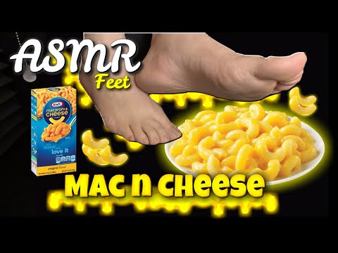 MAC AND CHEESE FOOT CRUSH SUPER SQUISHY 🧀 🦶 SQUISHY SOUNDS | ASMR FEET