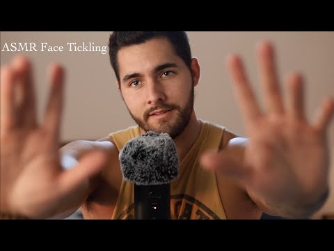 ASMR Tickling Your Face Until You Fall Asleep - Male Personal Attention - Ear to Ear Male Whisper