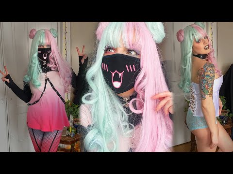 KAWAII Vampire PASTEL GOTH Outfit & CORSET Lingerie | TRY ON Haul