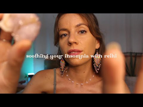 ASMR REIKI energy cleanse for insomnia | plucking fear & anxiety, finger flutters, cord cutting