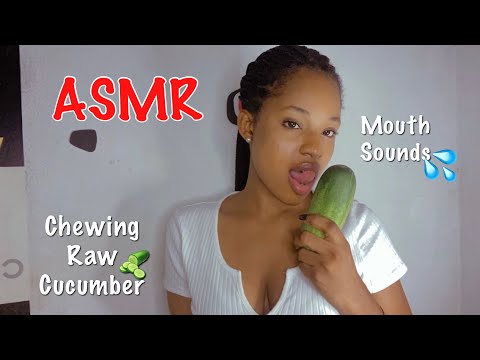 ASMR Eating Raw Cucumber