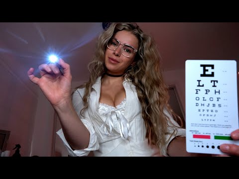 ASMR DOCTOR EYE EXAM... IN YOUR BED 💤❤︎