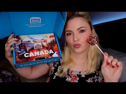 ASMR | Trying Canadian Snacks For The First Time 🇨🇦 | SnackCrate