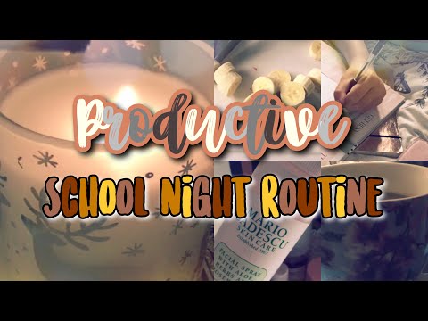 productive school night routine 💓