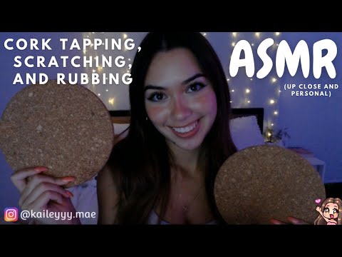 ASMR Cork Tapping, Scratching, and Rubbing (Up Close and Personal)