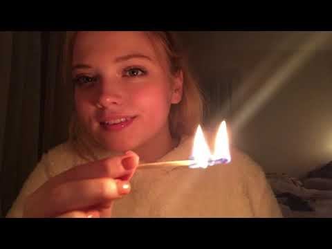 ASMR relax with me role play 🥰 fire/tapping/paper ripping