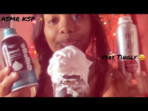 ASMR: MOOSE SHAVING CREAM ON Mic ( soapy play ) FT Brushing Sounds ( Very Tingly )