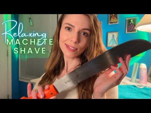 ASMR | Relaxing Gentleman's Shave with a Machete | Personal Attention, Soft Spoken