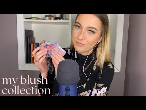ASMR |  my blush collection | makeup collection part I