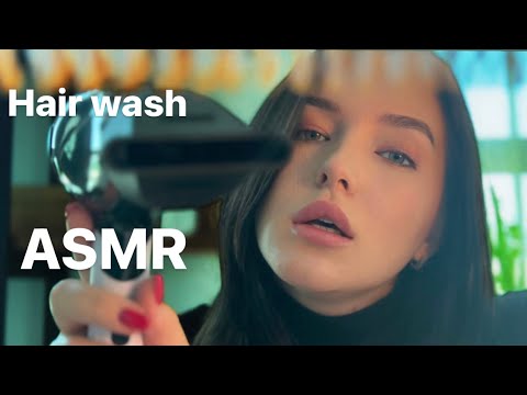АСМР Мытьё волос ASMR Усыпляющая укладка / Расчёсывание волос