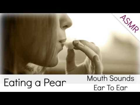 Binaural ASMR Eating a Pear I Ear to Ear, Eating Sounds