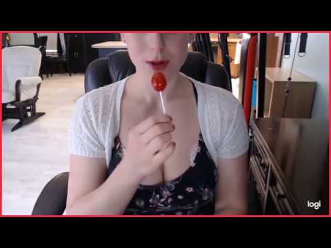 ASMR Sucking A Strawberry Sucker, sweet and delicious