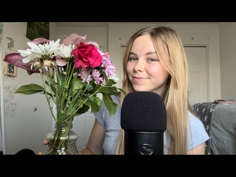 ASMR with a bouquet of flowers💐