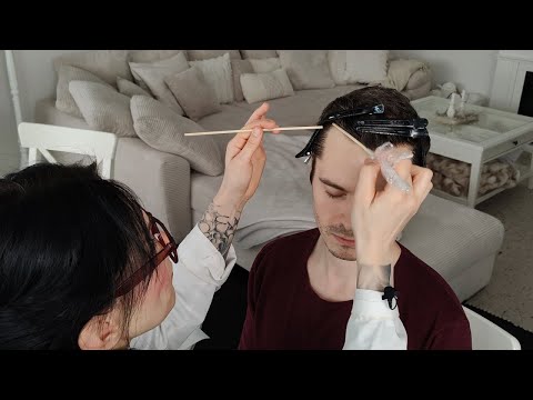 ASMR Hairline Inspection & Preparation For Treatment