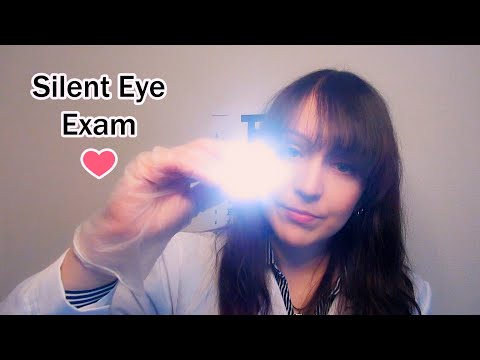 ⭐ASMR Silent Eye Exam & Cleaning (Light Triggers, Binaural, Layered Sounds)
