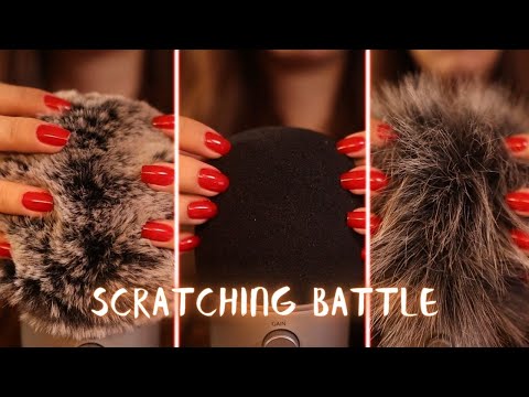 ASMR Mic Scratch Battle - Intense Mic Scratching 3 Covers (No Talking)