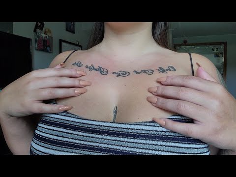 ASMR-Chest Tapping, Scratching & Tracing! (Skin Sounds)