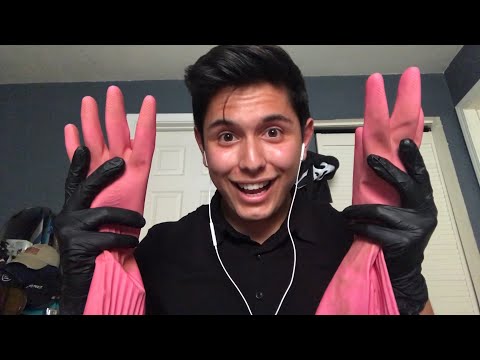 LATEX GLOVE SOUNDS ASMR!!! 100% RELAXATION! (Whispering, Glove Sounds, Latex, & MORE!)