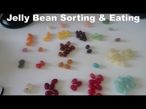 ASMR Sorting & Tasting Jelly Beans [Eating Sounds & Whispering]