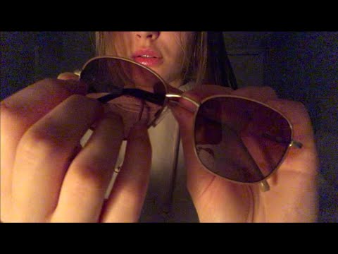 ASMR tapping on sunglasses😎| whispering