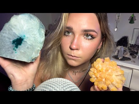 ASMR showing you my crystals 🧿 *soft spoken*