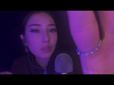 ASMR plucking negative energy with mouth sounds, eating sounds 😘 personal attention