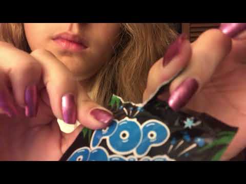 ASMR | POP ROCKS | sizzling, crunching, mouth sounds, tapping, crinkling, whispering