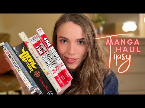 ASMR | I Got Tipsy and Did a Manga Haul | Show & Tell | Book Sounds, Tapping, Soft Speaking