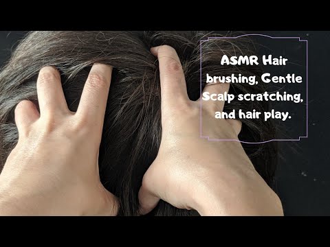 ASMR Hair Brushing + Hair Playing/Picking [Light Talking]