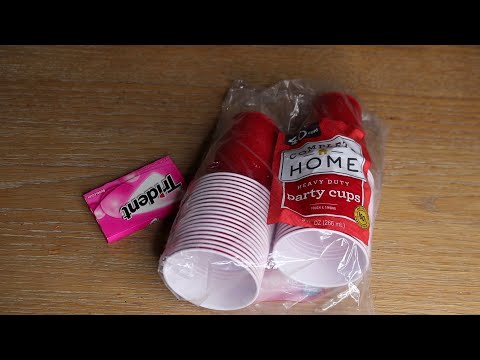 RED CUPS ASMR TRIDENT CHEWING GUM