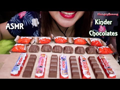 ASMR CHOCOLATE PARTY KINDER BUENO Eating Sounds No Talking  звуки шоколада едят