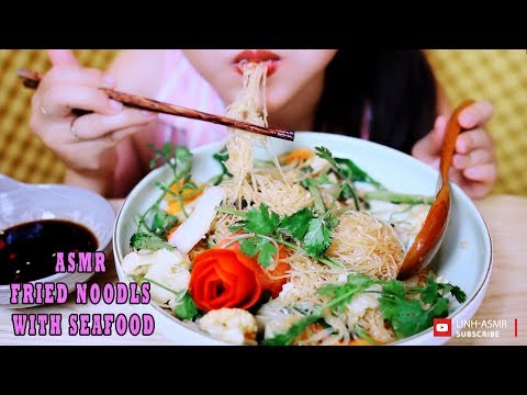 ASMR Fried Noodls with seafood, eating sounds, MUKBANG|LINH-ASMR