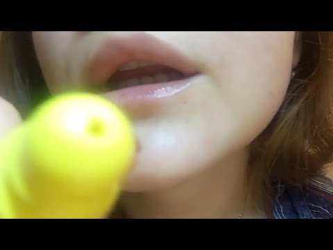 ASMR | Inaudible | Applying Lipstick | Close up | Mouth Sounds
