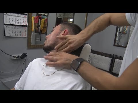 ASMR BARBER FAST MASSAGE +NECK CRACK + arm, neck, shoulder, face, ear, head, scalp, sleep massage