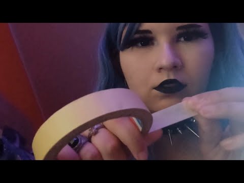 ASMR | taping your pretty face (sticky sounds)