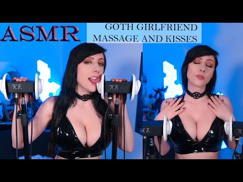 ASMR Goth Girlfriend Ear Licks/Kisses Oil Massage