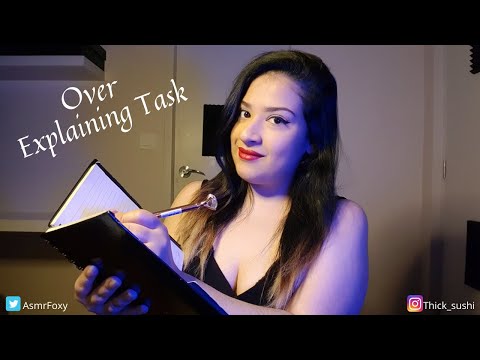 ASMR Over Explaining & Repeating Simple Task 💤