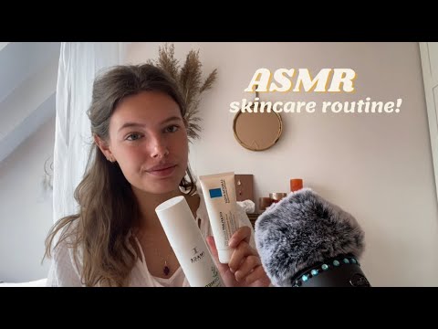 ASMR skincare routine! (Fast tapping, lid sounds, liquid sounds, dropper sounds)