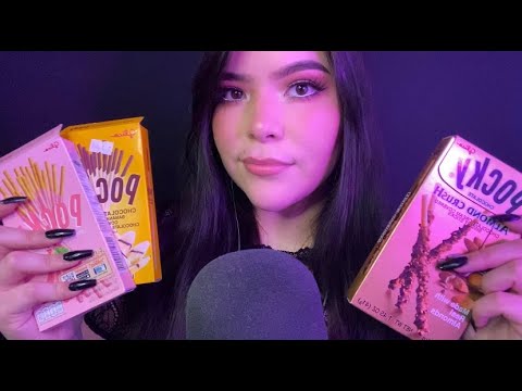 ASMR Close Whisper Ramble & Eating Pocky (moving out, break up??, school, etc..)