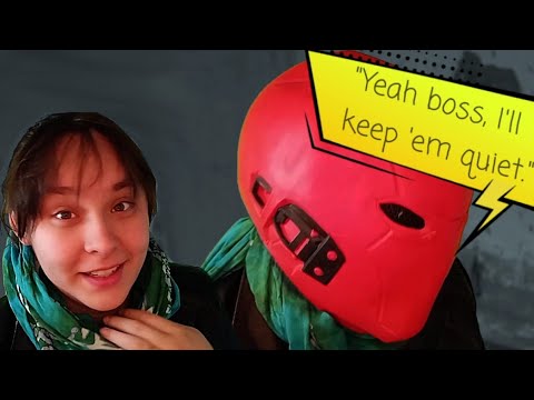 A henchman medical exam - ASMR in leather with lots of muffled/unintelligible speaking
