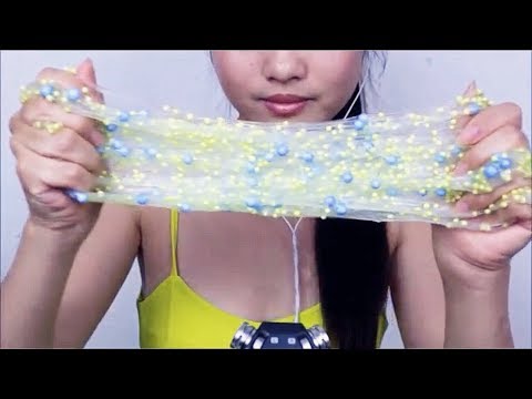 ASMR - Crunchy Slime DIY + Playing (Close-up Whisper)