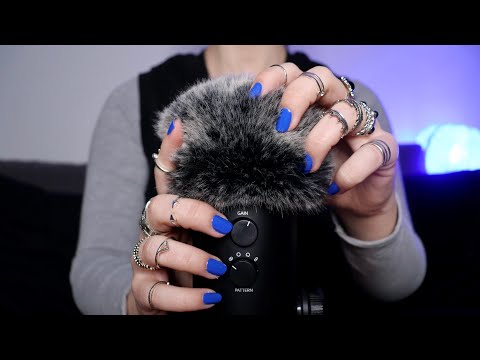 ASMR - Ring Sounds & Fluffy Microphone Scratching [No Talking]