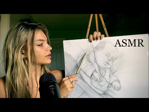 Tracing My Artwork~ (tracing, whispers, over explaining, visualizations) | ASMR