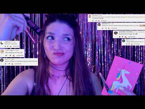 ASMR FOLLOW YOUR INSTRUCTIONS - Lipgloss, Tapping (on MY HEAD), Mouth Sounds, Silly Face & Co.