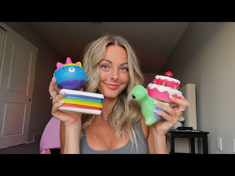 ASMR Squishies with Close Whispering/Inaudible Whispering