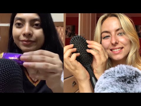 Asmr 🔮 60 triggers in 60 seconds! (Collab with Shaheentingle asmr💜)